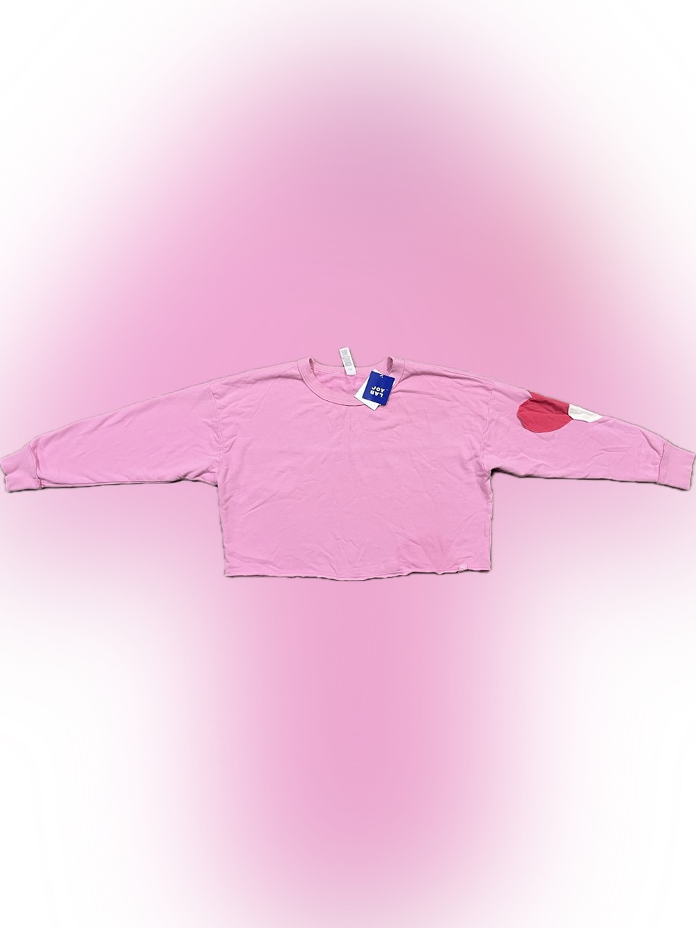 JoyLab Pink Frosting Cropped Sweatshirt - Size M